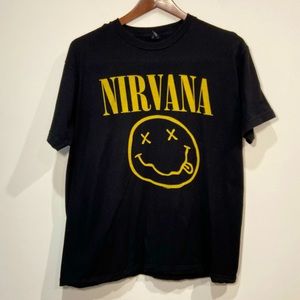 Nirvana Men's Black T-Shirt 100% Cotton by Tultex Brand Size Large